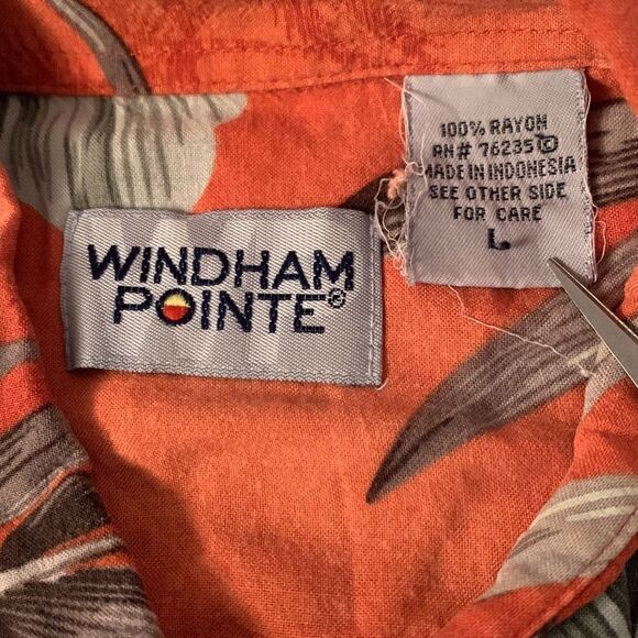 Windham Pointe Hawaiian Men’s Rayon Shirt Size L - Picture 6 of 6